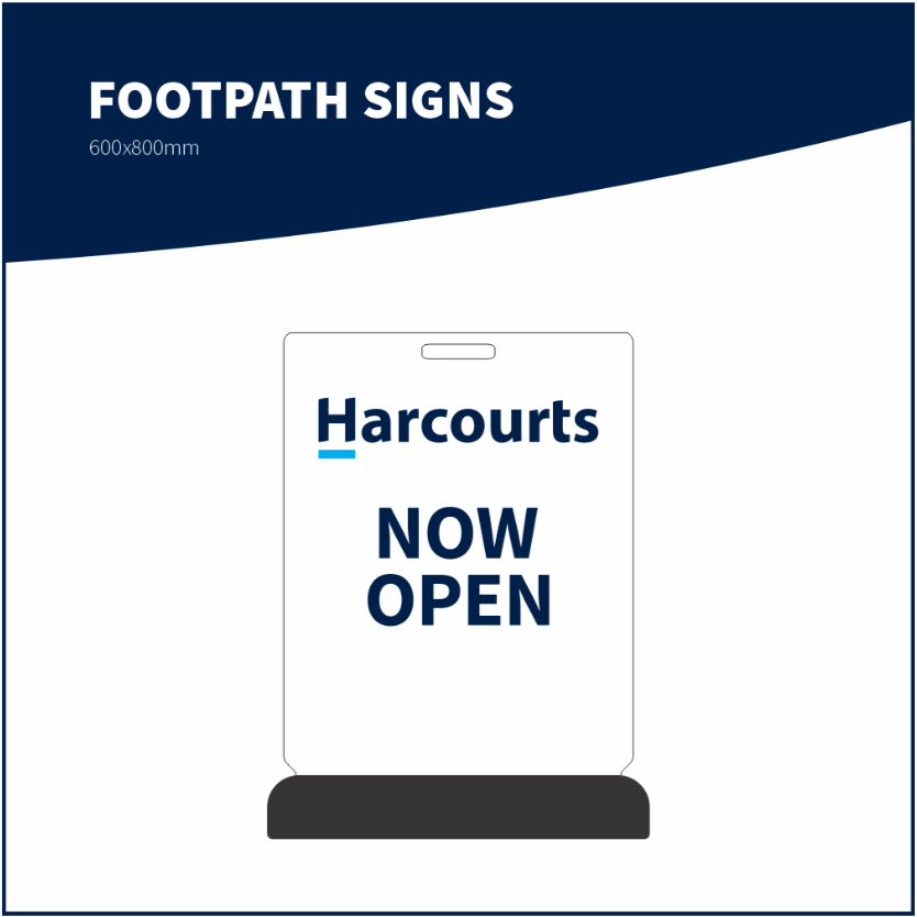 Footpath Signs | Harcourts