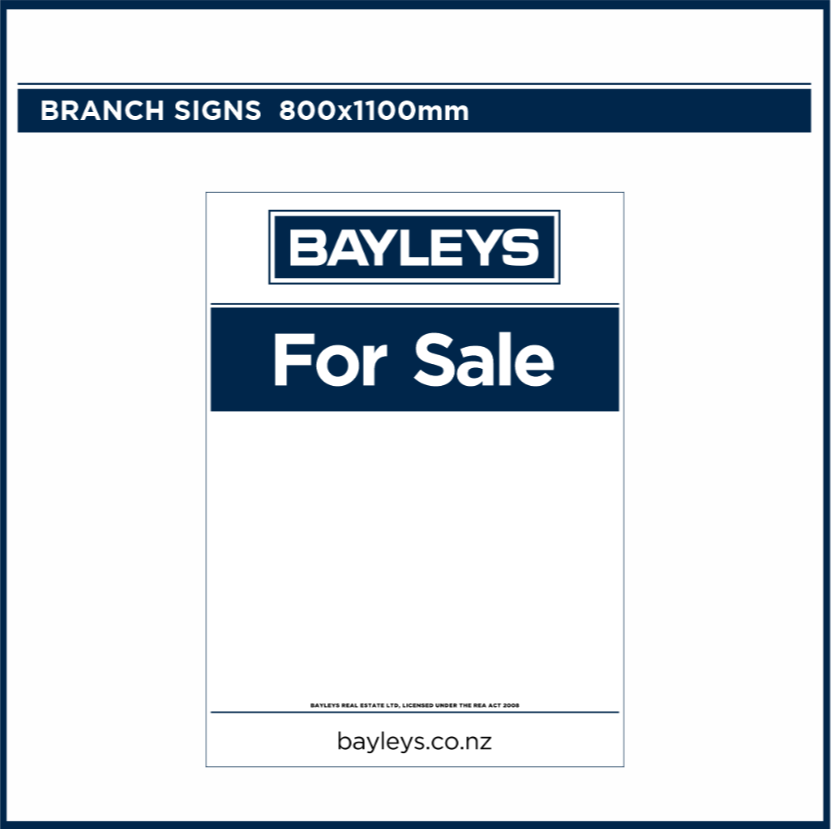 Blank Branch Signs | Bayleys