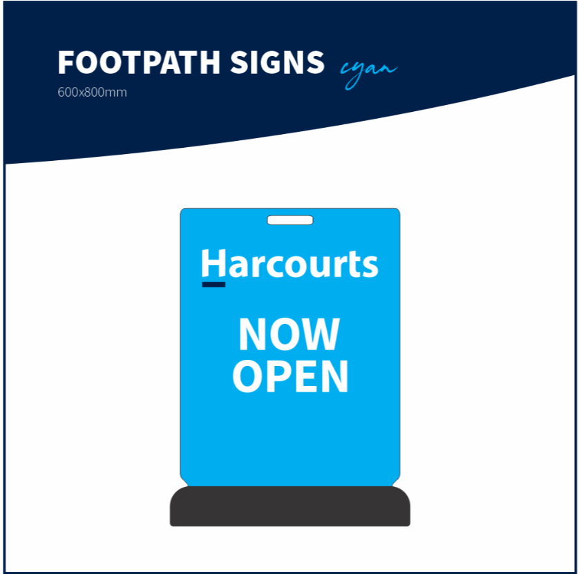 Footpath Signs | Harcourts