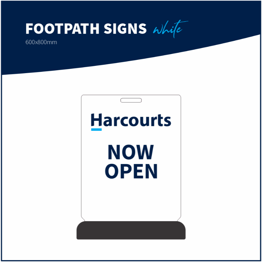 Footpath Signs | Harcourts