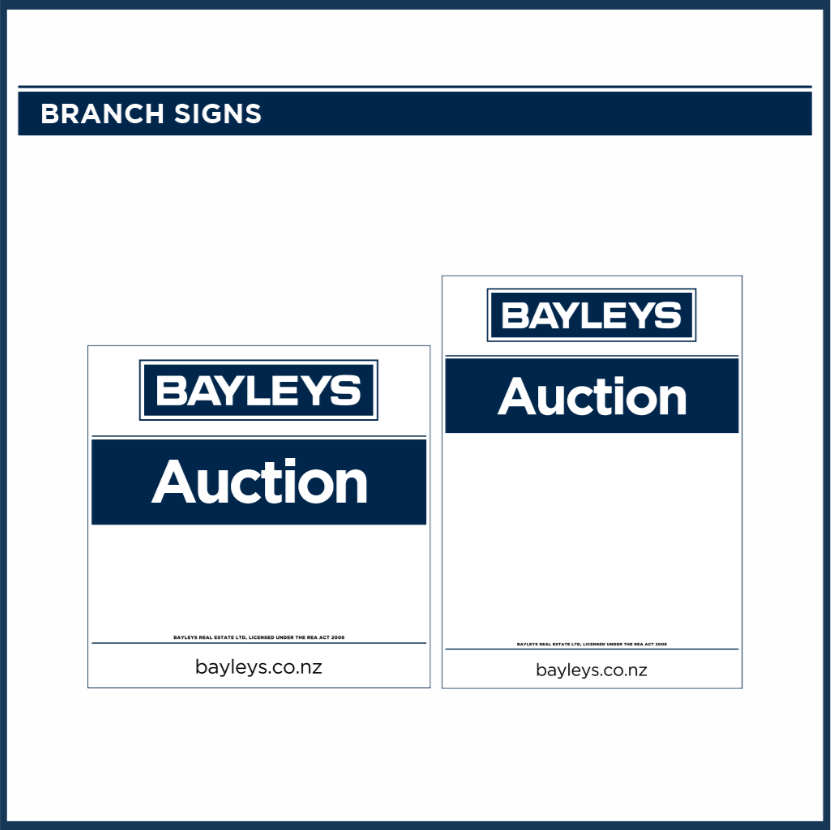 Blank Branch Signs | Bayleys