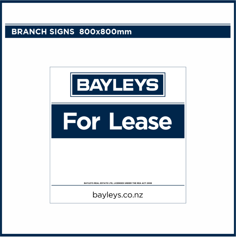 Blank Branch Signs | Bayleys