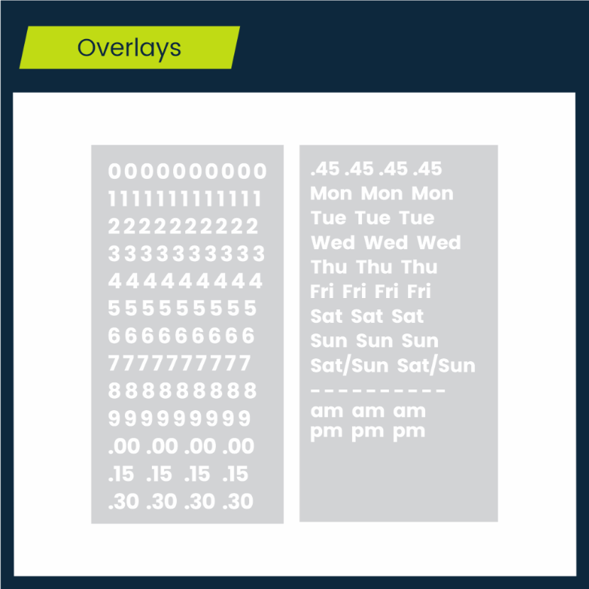 Time & Day Overlays | Glass Miles